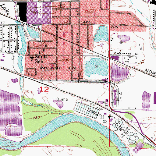 Topographic Map of Saint Catherine of Siena Church, IA