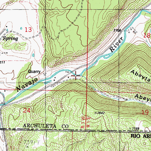 Topographic Map of Abeyta Canyon, CO