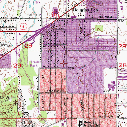 Topographic Map of New Testament Baptist Church, IA