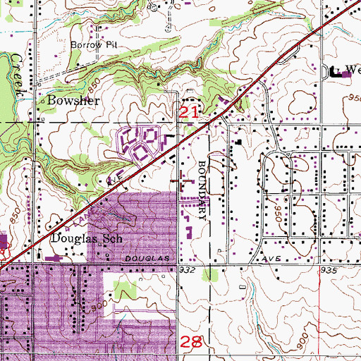 Topographic Map of Evangelical Chapel - Foursquare Church, IA