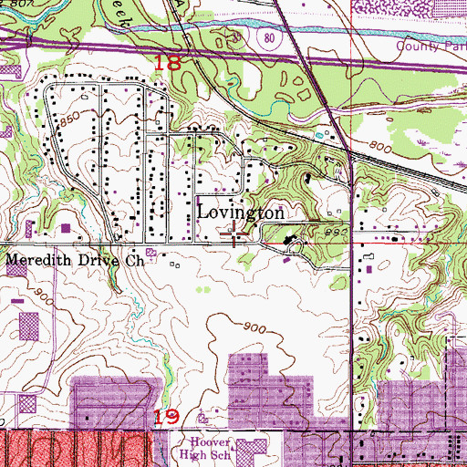 Topographic Map of Saint Mary of Nazareth Church, IA