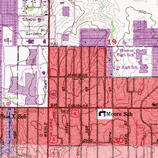 Topographic Map of Mennonite Church, IA