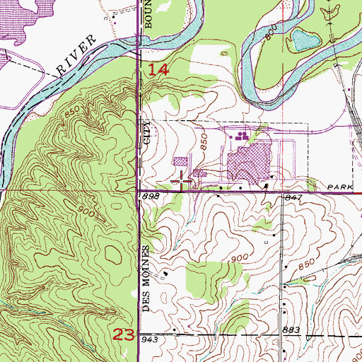 Topographic Map of Cornerstone Family Church, IA