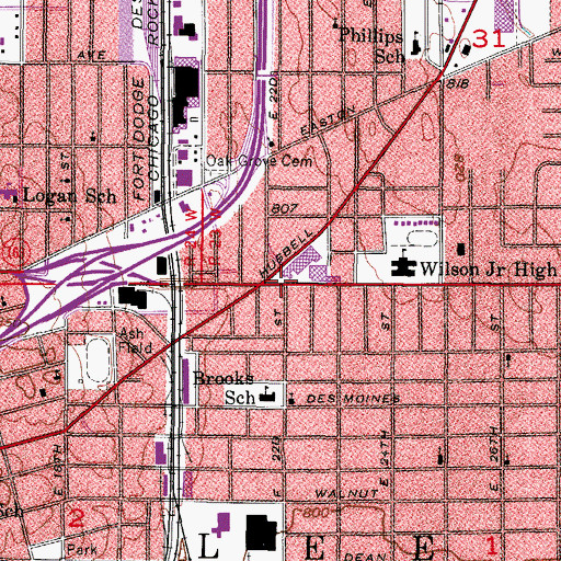 Topographic Map of Cow and Calf Sculpture, IA