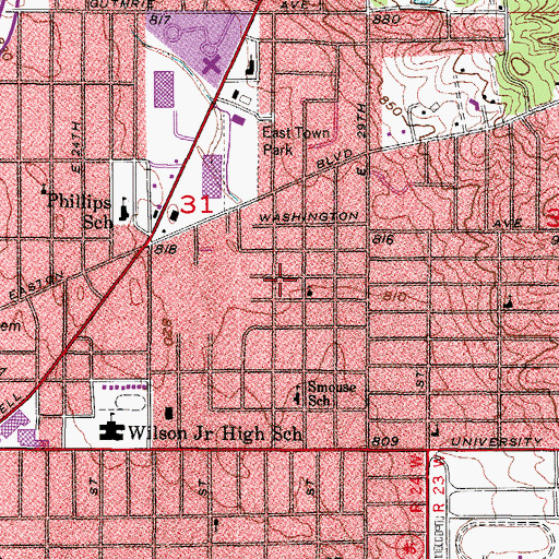 Topographic Map of Jim Ellefson Free Medical Clinic, IA