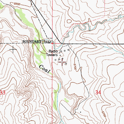 Topographic Map of KYBG-AM (Aurora), CO