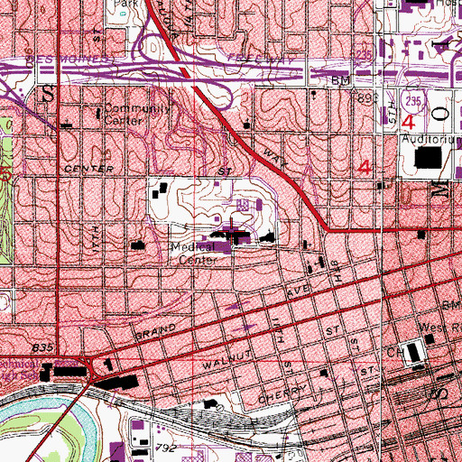 Topographic Map of Iowa Clinic, IA