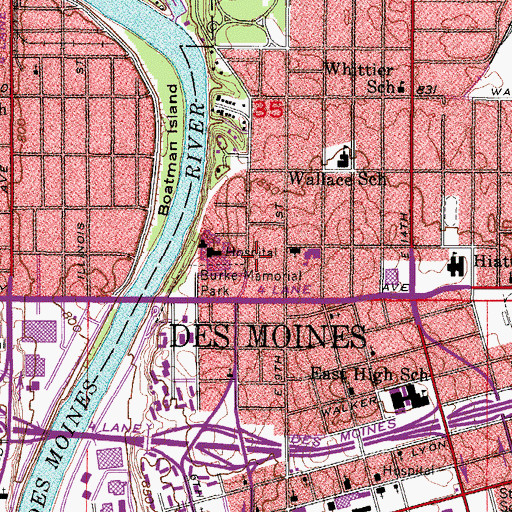 Topographic Map of Penn Medical Family Care Center, IA