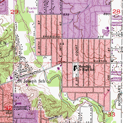 Topographic Map of Easton Health Center, IA