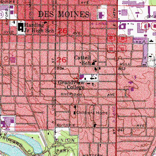 Topographic Map of Science and Classroom Building, IA