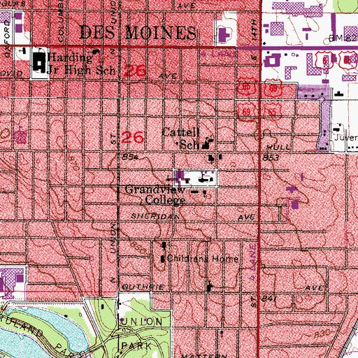 Topographic Map of Faculty Office Building, IA