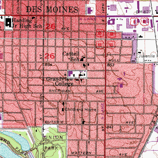 Topographic Map of Luther Memorial Church, IA