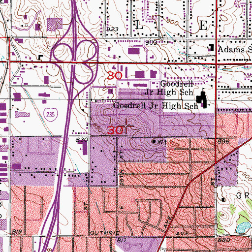 Topographic Map of Fairmount Park, IA