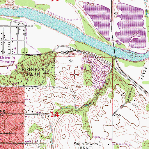 Topographic Map of Soldiers Field, IA