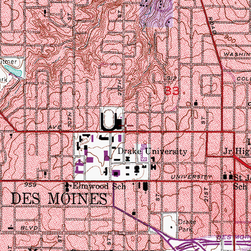 Topographic Map of Bell Center, IA