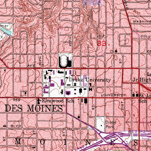 Topographic Map of Human Resources, IA