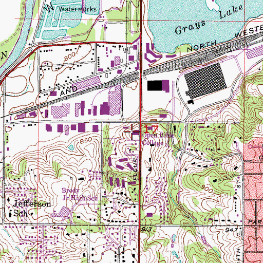 Topographic Map of AIB College of Business, IA
