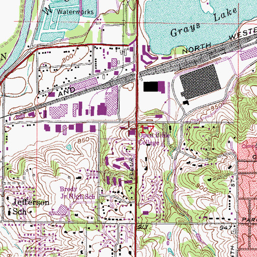Topographic Map of Graceland Partnership Office, IA
