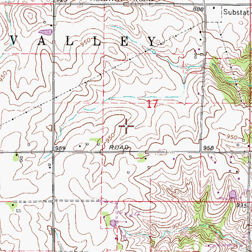 Topographic Map of West Des Moines Christian Church, IA