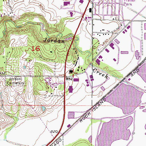 Topographic Map of Jordan House, IA