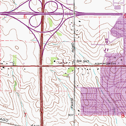 Topographic Map of West Des Moines Medical Clinic, IA