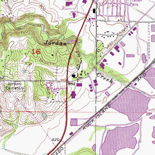 Topographic Map of Church of the Nazarene Iowa, IA