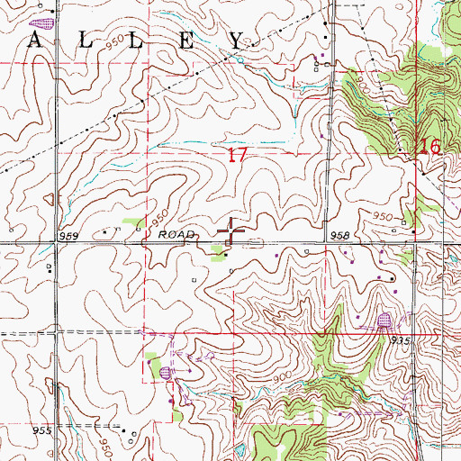 Topographic Map of Valley Evangelical Free Church, IA
