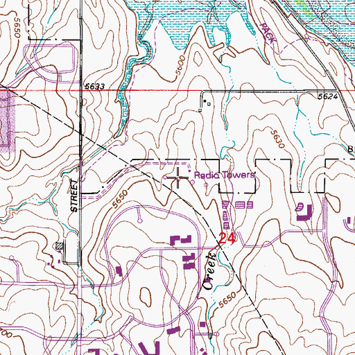 Topographic Map of KFRR-AM (Englewood), CO