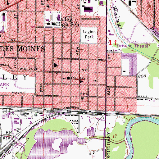 Topographic Map of Church of God, IA