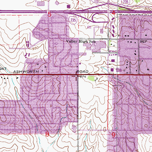 Topographic Map of Shepherd of the Valley Lutheran Church, IA