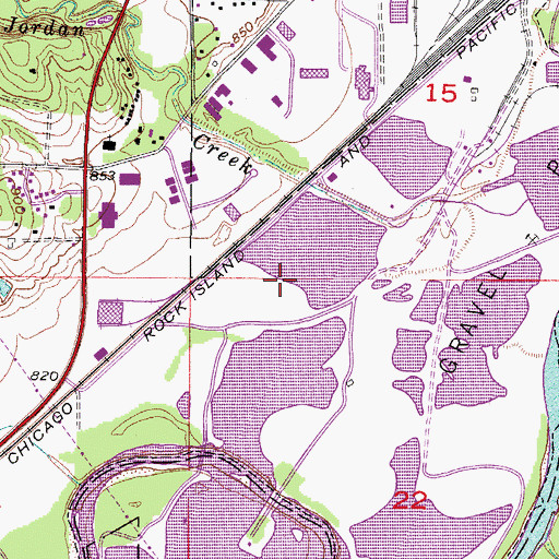 Topographic Map of Raccoon River Park, IA
