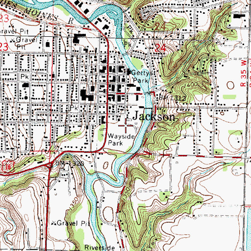Topographic Map of Dann's Island Wayside Park, MN