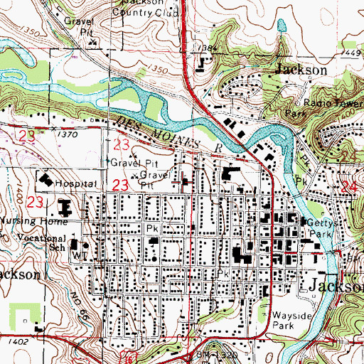 Topographic Map of United Methodist Church, MN