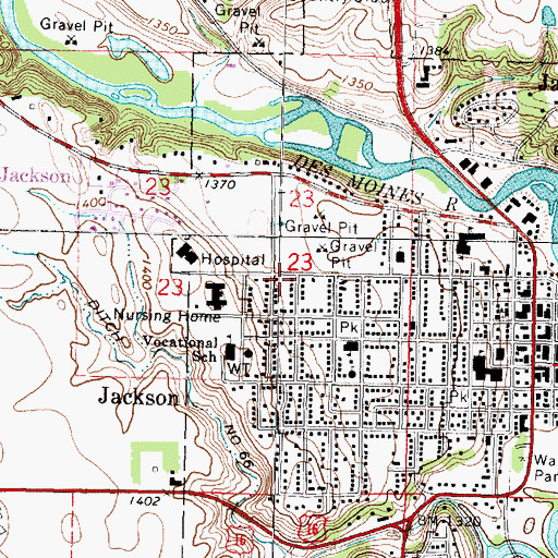 Topographic Map of Assembly of God Church, MN