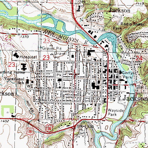 Topographic Map of Our Saviour's Lutheran Church, MN