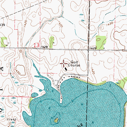 Topographic Map of Loon Lake Golf Course, MN