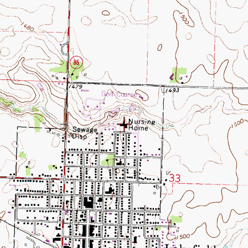 Topographic Map of Colonial Manor Nursing Home, MN