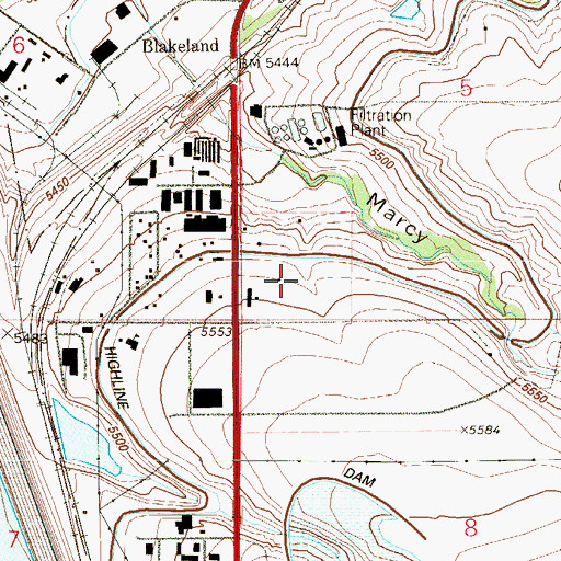 Topographic Map of KDKO-AM (Littleton), CO