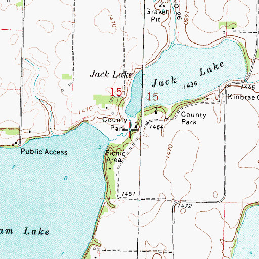 Topographic Map of Maka-Oicu County Park, MN