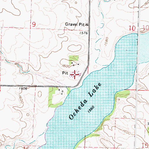 Topographic Map of Pickeral County Park, MN