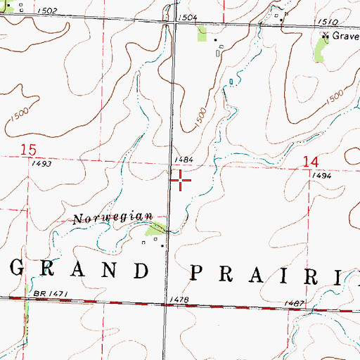 Topographic Map of Lambert Heikes State Wildlife Management Area, MN