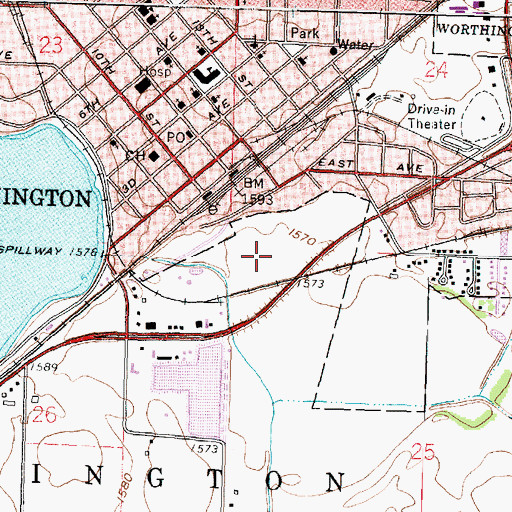 Topographic Map of Buss Field, MN