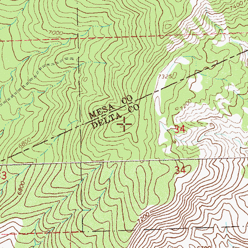 Topographic Map of KKLY-FM (Delta), CO