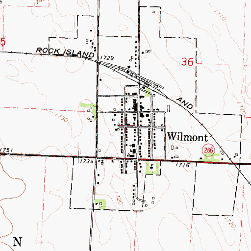Topographic Map of First Presbyterian Church, MN