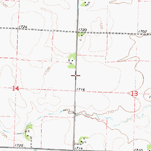 Topographic Map of Southwest Prairie Park, MN