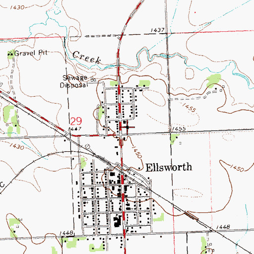 Topographic Map of Saint Mary's Catholic Church, MN
