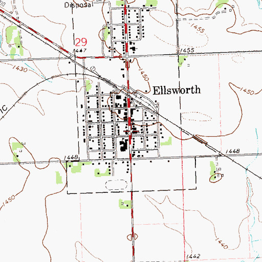 Topographic Map of Zion Presbyterian Church, MN