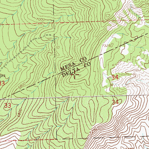 Topographic Map of KQIX-FM (Grand Junction), CO