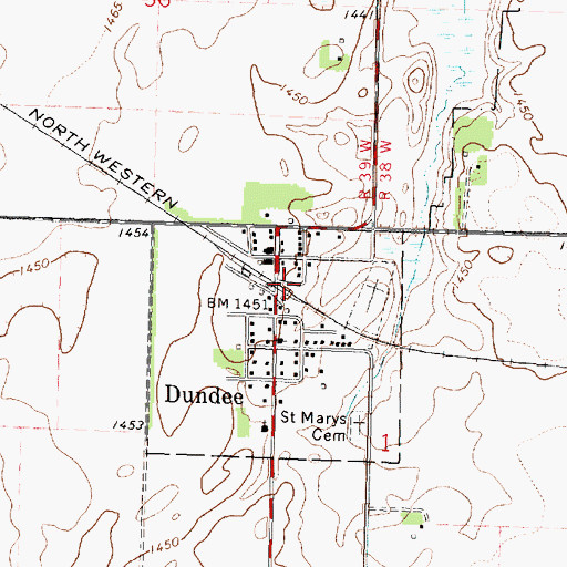 Topographic Map of Rupp Park, MN