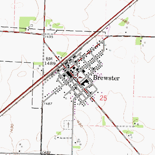Topographic Map of Brewster City Park, MN